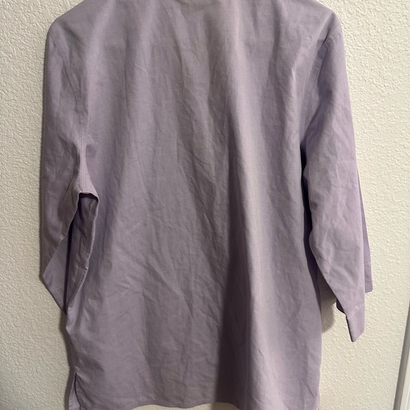 Minimalist Orvis Womens Button Up Tunic Mandarin Collar, Lagenlook, Casual, Cozy - Picture 3 of 4
